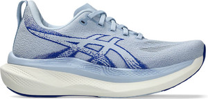 Asics GLIDERIDE MAX 2 Running Shoes For Women (White, Blue , 7) - Image 1