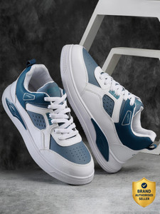 asian Sneaker Casual Shoes for Men | Soft Cushioned Insole, Slip-Resistance Sneakers For Men (White, Blue , 8) - Image 1