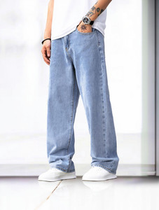ZAYSH Men Loose Fit Mid Rise Light Blue Jeans - Image 1