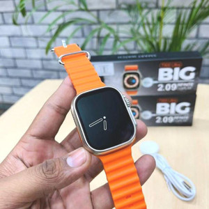 BORNTOGLOW T900 Ultra Pro Smartwatch, Orange Strap - Image 1