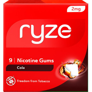 Ryze 2mg Cola Flavor Nicotine Gum, Pack of 9 - Image 1
