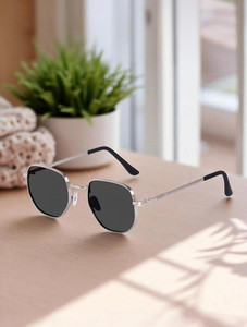 Buy DKERAOD Round Black Sunglasses - Image 1