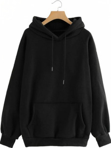 BEING WANTED Men Full Sleeve Solid Hooded Sweatshirt - Image 1