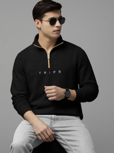 TRIPR Men Full Sleeve Solid Sweatshirt - Image 1