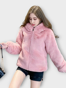 HOC Women Solid Fleece Jacket - Image 1