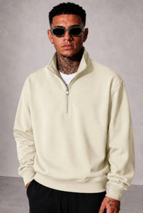 Trend Twist Men Full Sleeve Solid Sweatshirt - Image 1