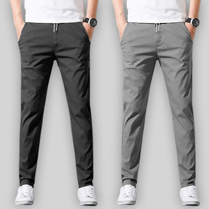Joggers Park Pack of 2 Men Printed Black, Grey Track Pants - Image 1