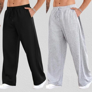 TABUBU Men's Black & Grey Track Pants (Pack of 2) - Image 1
