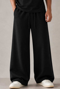 KAAMO FASHION Men Striped Black Track Pants - Image 1