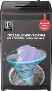Haier 8 kg Oceanus Wave Top Load Washing Machine (Grey) - Image 1