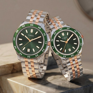 Timex 43mm Green Dial Analog Watch - Image 1