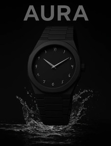 Sabararabic Arabic Aura Black Minimalist Watch - Image 1