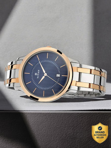 Titan Karishma Blue Dial Silver & Rose Gold Watch - Image 1