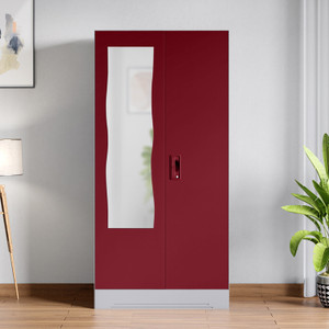 Godrej Interio Slimline 2 Door with 4 Shelves and Star Design Mirror Metal Almirah Price in India Buy Godrej Interio Slimline 2 Door with 4 Shelves and Star Design Mirror Metal