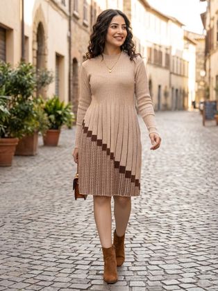 winter dresses for women in india Woollen Womens Tonal Embroidered Waist quinceanera gown Size:5.9