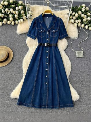 denim maxi dress online india Womens Dresses done in soft denim Size:60 Regular casual denim long dress Christmas New Year art prints Women's Formal Cocktail Dresses