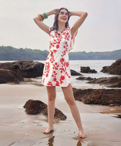 sachin and babi light blue dress Casual Cues Mini Dress in Red – Impressions Online Boutique main image 1