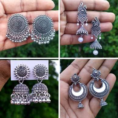 Threader Earrings For Women - Curve Wave Dangle Tassel Earrings With Pearl, Gold Silver Rose Gold