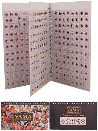 Buy Vama Fashions Multicolour Large Size Round Tikka Kumkum Sticker Shining Glitter Sparkle Chamki Bindi For Women Girls Size 8mm Pack Of 180 Bindis