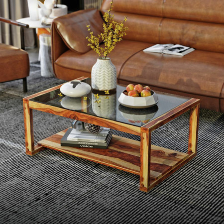 Wooden Center Table Designs With Glass Top Modern Glass Coffee Table