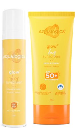 Aqualogica Glow+ Block Sunscreen Duo SPF50 PA++++ 100g - Image 7