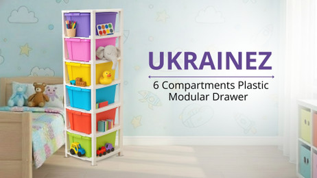 Flipkart.com | UKRAINEZ 6 Compartments Plastic Modular Drawer