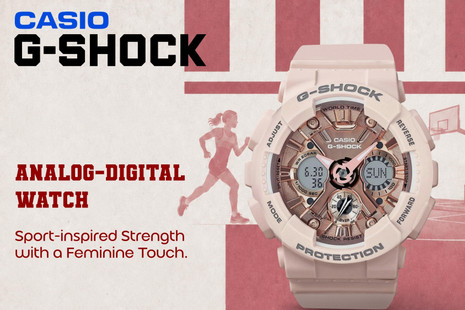 CASIO GMA-S120MF-4ADR G-SHOCK Rose Gold Dial Pink Resin Strap