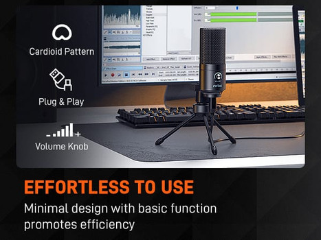 FIFINE K669B Metal USB Microphone Condenser for Recording Windows