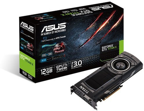 NVIDIA GTX TITAN X 本体 ASUS GTX TITAN X GDDR5 12 GB NVIDIA Chipset 384 bit 1000 MHz