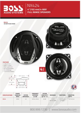 Boss Audio NX424 Onyx 4