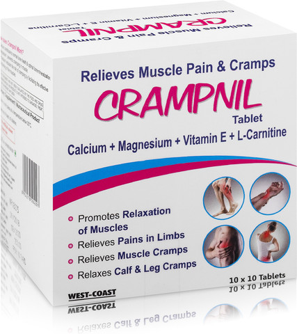 West Coast Crampnil Relieves Muscle Pain & Cramps(calcium+ magnesium+ vitamin E+ l-carnitine) Price in India