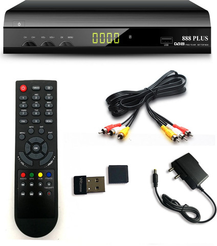 Wezone 888 Plus Satellite Receiver MPEG-4 Free to Air with Dongle