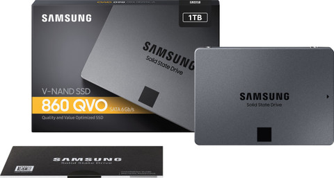 Samsung SSD 860 QVO 1TB SATA 正常品 Samsung 860 QVO 1 TB Laptop, All in One PC's, Desktop Grey SATA