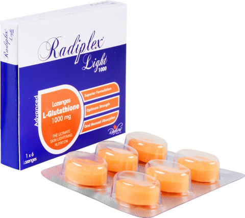 lozenges glutathione Radiplex Light 1000 mg L Reduced Tablets | No Wastage (1 Strip) Price in India - Buy Radiplex Light 1000 mg L Glutathione Reduced Lozenges Tablets 20%LD