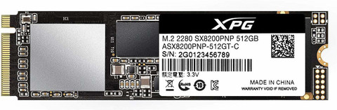 ADATA XPG SX8200 Pro PCle NVMe M.2 512 GB Laptop Black PCIe NVMe