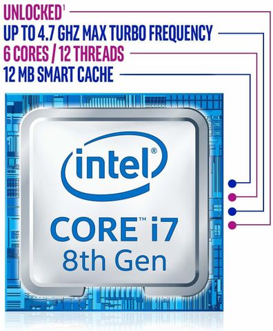 Intel BX80684I78700K 8th Gen Core i7-8700K 3.7 GHz Processor 3.7