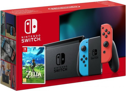 Nintendo Switch青/赤 NINTENDO Switch with neon red and neon blue Joy?Con - Version 2 32