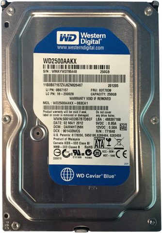 WD Caviar Blue 250 GB 250 GB Desktop steel SATA Internal Hard Disk