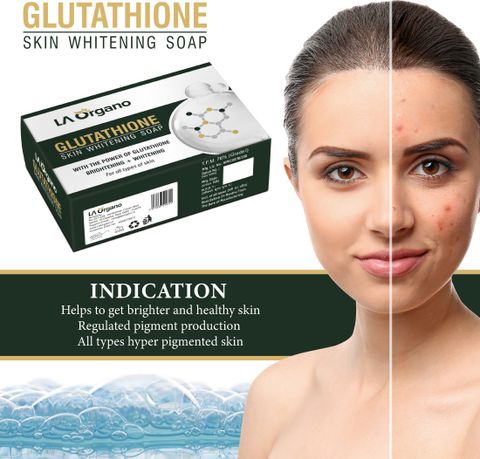 LA Organo Glutathione Skin whitening Soap For Brightening & Whitening