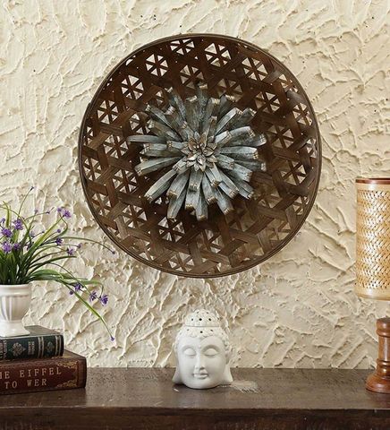 飾り絵　78✕78 vedasexports Shaurya Flower Small Wall Decorative Hanging