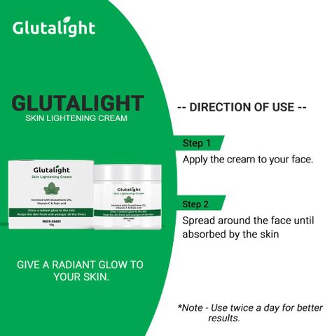 glutalight glutathione- vitamin c- kojic acid skin whitening cream review Glutathione, C, Brightening & Lightening 50g, No Parabens, No Sulphates, No Silicone brightening serum for face
