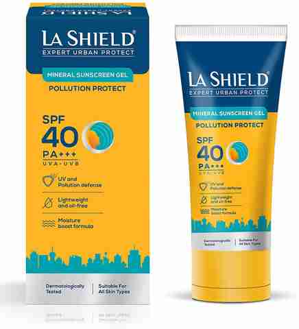 La Shield Mineral Sunscreen Gel For Pollution Protect - SPF 40 PA+++ (50 g) - Image 5