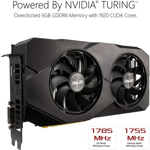 ASUS DUAL-RTX2060-O6G-EVO GDDR6 6 GB NVIDIA Chipset 64 bit 1200