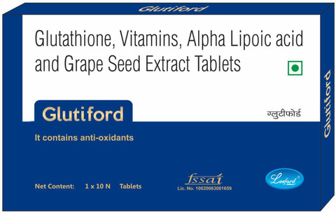 Leeford Glutiford Tablets for Healthy & Radiant Skin 10 Tablets Pack of 1 Price in India