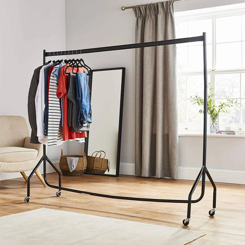 ADA Steel Floor Cloth Dryer Stand Heavy Duty Clothes Rack for Hanging Clothes with Wheels, Clothing Rack on Wheels, Clothes Hanger, Clothes Rail- 6 ft Price in India