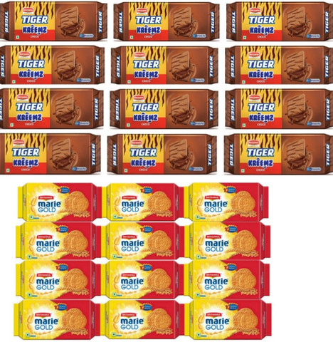 BRITANNIA Tiger chocolate cream and Marie gold combo pack (1400 gm