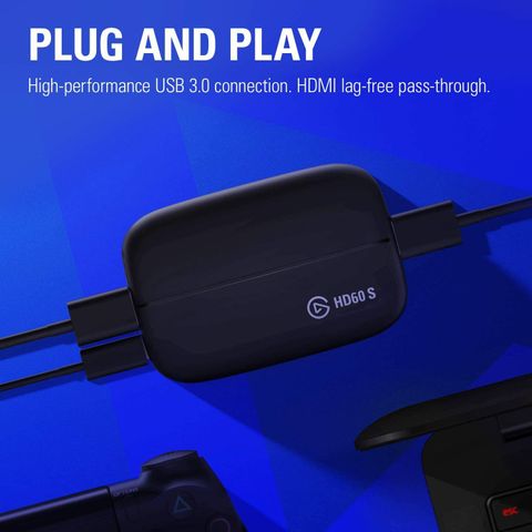 Elgato HD60 S Capture Card 1080p 60 Capture, Zero-Lag Passthrough