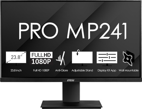 MSI PRO MP241 23.8インチ モニター MSI PRO 60.45 cm (24 inch) Full HD LED Backlit IPS Panel Monitor