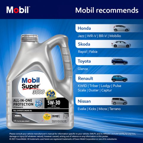 MOBIL Super 3000 X1 Formula FE 5W-30 Fully Synthetic Synthetic