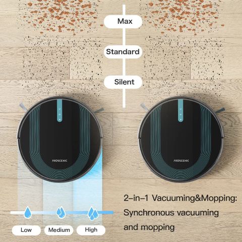 Proscenic 850T Wi-Fi Connected Robot Vacuum Cleaner, Works with